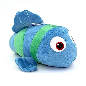 NYAAHAN Fish Pillows Doll Toys Figure Sitting Stuffed Fish Plush Animal Soft Toy Pillow Cute and Soft Doll Toys Best Kids Toys Birthday Gift for Girls,Boys (Blue)