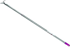 Sicignano | Asta Appendiabiti in Metallo per Armadio con Manico Telescopico Estensibile fino a 150 cm, Grigio, Made in Italy