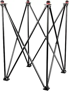 SMT Iron Adjustable & Foldable Carrom Board Stand (Black)