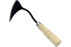 HANWU Premium Forged Garden Hand Plow Hoe, Korean Daejanggan Style Ho-Mi Weeding Sickle for EZ Digger Tools