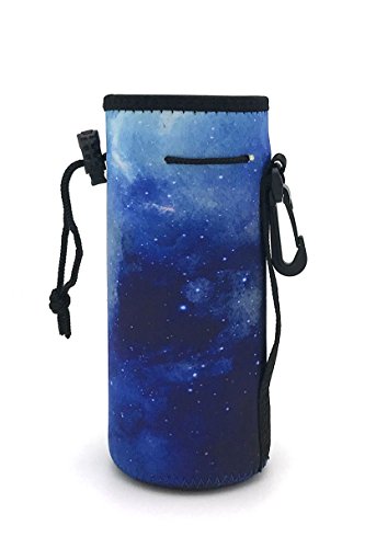 Wommty 20 Oz Aaislamiento de Neopreno de Botella de Agua Enfriador de Botellas Portador Cubierta de Manga Bolsa de Transporte Funda Mangas con Correas Ajustables, Cielo Azul