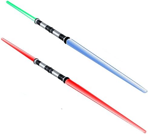 156 cm Doppellaserschwert Light saber Sound 4 x free changeable Light effects blue red green Blinking light