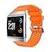 Produktbild Uhrenarmband Für Fitbit Ionic, ESAILQ Leichtes, perforiertes Silikon-perforiertes Zubehör Sportbänder für Fitbit Ionic, 130-230mm (Orange)