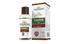 Vedaone 100% Pure Natural Cold Pressed Castor Oil 100ml - For Hair Growth and Skin Care