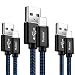 Produktbild Hunletai USB C Kabel, Nylon USB Type C Ladekabel [3 Stück 1m+1m+2m] für Samsung Galaxy S9/ S8/ Note 9/8, LG G5/ G6/ V30, Huawei P9/ P10/ Mate9/ 10, Sony Xperia XZ Und alle Geräte vom Typ C - Blau