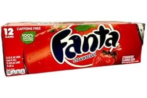 HEART FOR CARDS American Fanta Confezione da 12 barattoli da 0,335 litri + protezione per spedizione Heartforcards® (Strawberry USA)