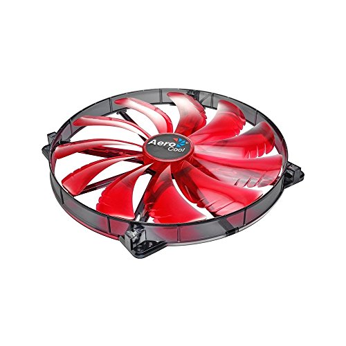 Preisvergleich Produktbild AeroCool Silent Master Gehäuselüfter (200mm, LED) Rot