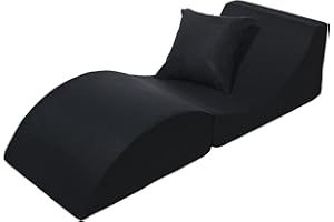 Velinda Sofá Plegable, cómodo, Relajante, 3 en 1, Puff, Mesa