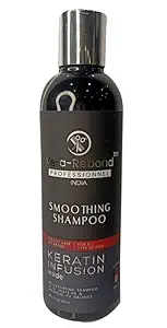 Kera-Rebond Professional India Smoothing Shampoo, Rejuvenating Shampoo with Proteins & Vitamins PH balance, Keratin Infusion inside for all Hair type, 250 ML