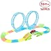 Produktbild ANIKI TOYS Leuchtendes Rennstrecken-Set Glow Magic ractrack, 260 cm Lange, 6cm breit, LED-Leuchten Auto endlosen Spaß Geschenk-Box für Jungen & Mädchen(169 Stück