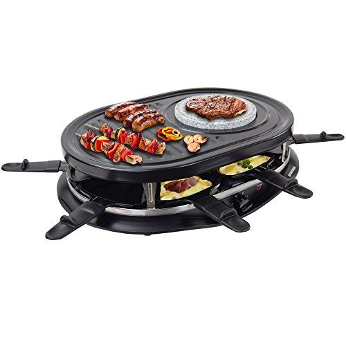 Syntrox Germany 4 in 1 Raclette-Grill-Fondue-Heißer Stein für 8 Personen - 2