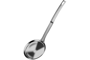 DONGKER Espumoso colador, cuchara colador de acero inoxidable de malla fina con asa para grasa grasa, guisos de espuma, olla caliente, freír, blanquear verduras