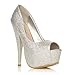 Produktbild Follow Me , Damen Pumps Silber Silver Glitter 38.5 (6 UK)