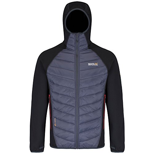 Regatta Great Outdoors Herren Andreson Steppjacke mit Kapuze (4XL) (Schwarz/Siegelgrn)