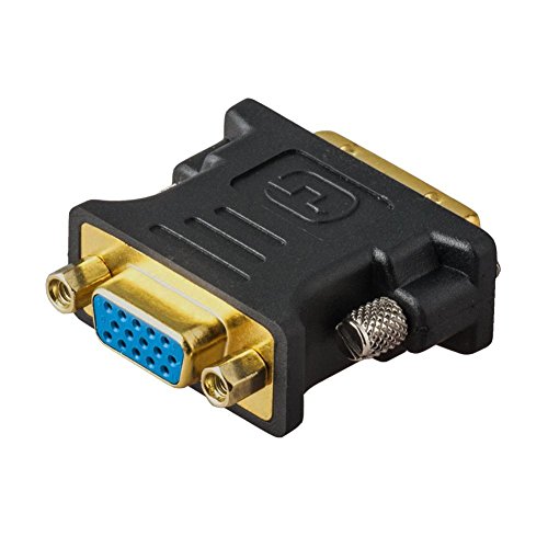 Top-Longer DVI-I zu VGA Adapter Konverter DVI-I 24+5 Stecker zu VGA HD15 für Grafikkarten,Beamer,und Monitore TFT Crt, Monitoradapter Digital auf Analog Vergoldete Kontakte, Unterstützt für Gaming, DVD,Laptop,HDTV und Projektor FULL HD 1080p – 2 Stück - 2