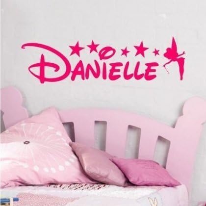 Personalised Tinkerbell Fairy Girls Bedroom Wall Sticker Nursery Wallpaper Mural by WALL ART DESIRE