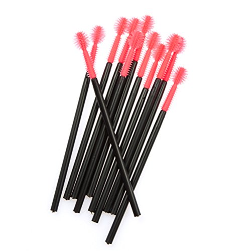 4 Migo 50pcs Disposable Eyelash Mini Brush Mascara Wands Applicator Spoolers Makeup (Ball shap)