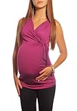 New Maternity V Neck Top Size 8 10 12 14 16 18 5104 Variety of Colours (10, Dark Pink)