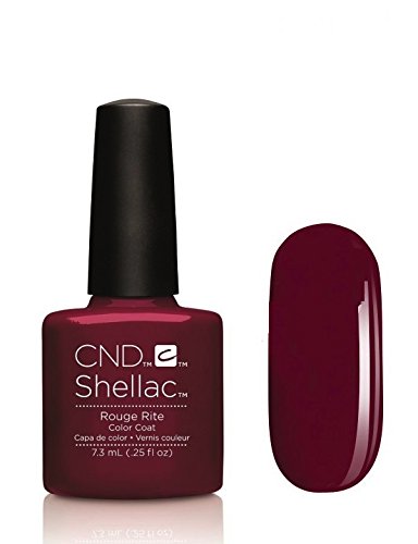 CND Shellac Contradicitons Collection - NEW for Autumn 2015 - UV Soak Off Gel Nail Polish/Varnish (Rouge Rite - 1 bottle)