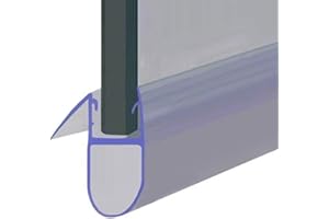 SHOWER SEAL UK LTD Shower Seal for Screens, Doors or Panels | Fits 8, 9 or 10mm Glass | Round Bubble Shape Seals Gaps of Up to 15mm | 80cm, 90cm, 140cm or 2m Long | Includes Side Deflector | SEAL052 (80cm)