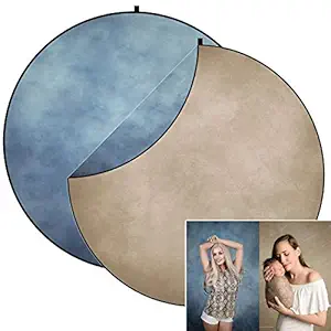 Kate 5x5ft/1.5x1.5m Collapsible Backdrop Tan Double-Sided Backgrounds Blue Backdrop Twist Flex Collapsable Photography Background