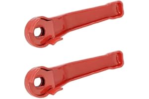 cyclingcolors 2x Poignée levier de rechange pour vanne à bille en acier rouge Robinet Tuyauterie Plomberie Outils, 3/8