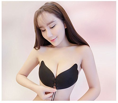 Sexy Wiederverwendbarer Selbstklebender Silikon-BH, Trägerloser Rückenfreier Unsichtbarer Push-Up-BH (mit Kordel zur Befestigung, Nubra-Brustaufkleber) mit Verschluss vorne für Damen und Mädchen - 2