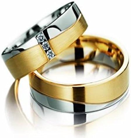 His & Hers Matching Set Titanium Steel Wedding Band Ring Sold by Pair , Free Engraving