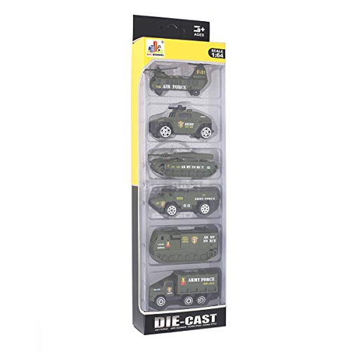 Dreamon Spielzeugautos Militär Fahrzeuge Spielzeug Set Mini Cars Modelle aus Metalllegierung für Kinder ab 3 Jahren,6 Pcs - 7