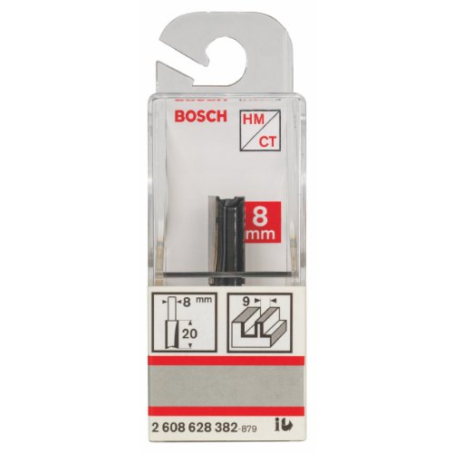 Bosch Zubehör 2 608 628 382 Nutfräser 8 mm, D1 9 mm, L 20 mm, G 51 mm - 2