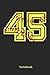 Produktbild 45 Notebook: Softball Player Jersey Number 45 Sports Blank Notebook Journal Diary For Quotes And Notes - 110 Lined Pages