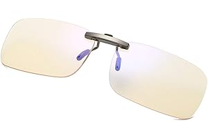 Flydo Gaming Brille Clip-Brillen Clip-Augenschonende Brillen-Clips, Blaulicht-Filter für Bildschirme (UV-Brillenclip)-Anti kopfschmerzen/Brillen Anti müdigkeit
