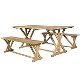 Lieferumfang: 1 Tisch und 2 Bänke