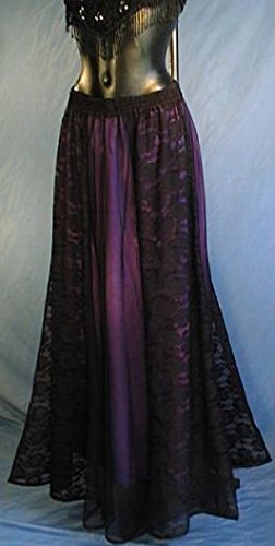 Dark Dreams Gothic Mittelalter Rock Spitze Lazara, Größe:freesize;Farbe:schwarz/lila - 3