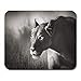 Produktbild Mouse Pads Black Animal Lioness Stalking Kalahari Desert Artistic Processing White Mouse Pad for notebooks, Desktop Computers mats Office Supplies