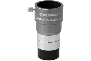 Celestron 93326 Omni Barlow Lens, Silver, 2 x 1.25 Inch
