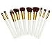 Fashion Base Professional 10PCS Black and Gold Makeup Brushes Set Eyeshadow Brush