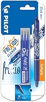 Pilot - Blister FriXion Ball Clicker 0.7 - Roller effaçable - Bleu + 1 set de 3 recharges - Pointe moyenne