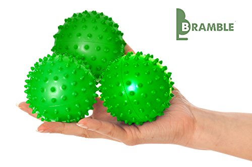 Bramble – 5 x Nicht schmelzende – wieder verwendbare Wäsche Trocknerbälle – Grün / Rot (Grün) - 2