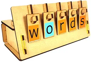 Youngineers Word Builder and Spellings Toy for 3,4,5,6,7 Years Kids with Educational Videos, DIY Wooden Fun Games