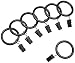 Produktbild AmazonBasics Vorhangringe-Set, mit Clip, 2,54 cm, 7er-Pack, Schwarz