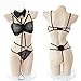 Produktbild XIEWEICHAO Envy sexy Dessous Frauen Brustgurte sexy nackten Rücken Overall Uniform Dreipunkt Perspektive Spitze 7975 (Color : Black, Size : Einheitsgröße)