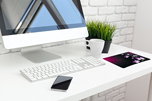 Silent Monsters Gaming und Office Mauspad 24 x 20 cm, Mousepad Design red butterfly - 3