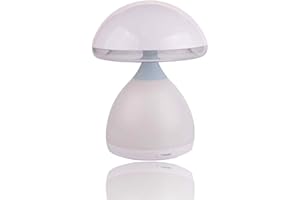 VR VETRINEINRETE Vetrineinrete® Lampada led touch 7 colori dimmerabile multicolore luce fungo ricaricabile da comodino per cameretta bambini cromoterapia cambiacolore C18