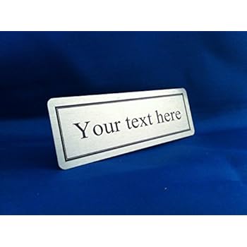 door office sign name plaque personalised any text signs silver gold
