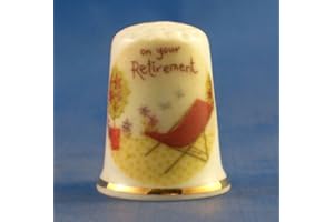 BIRCHCROFT CHINA Birchcroft Porcelain China Collectable Thimble - Retirement
