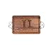 Produktbild BigWood Boards W210-CL-U Thick Cutting Board with Classic Cast Aluminum Handle, 10.5-Inch by 16-Inch by 1-Inch, Monogrammed"U", Walnut