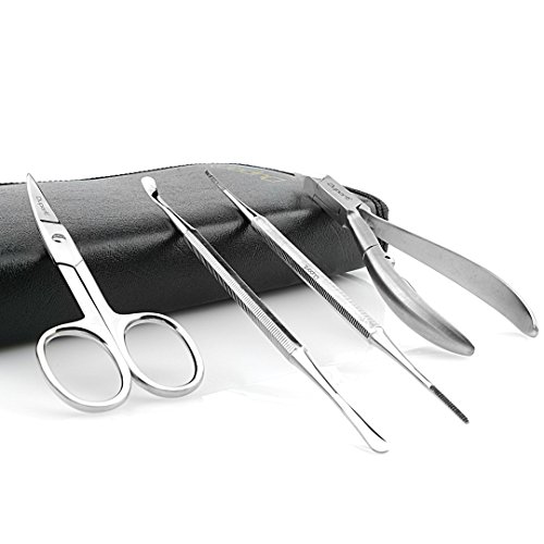 Dupont ® Professional Ingrown Toenail Kit - Clippers,File,Scissors,Lifter with Portable Pouch