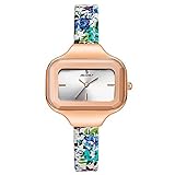 XHLLX Quartz Uhr Frau Wasserdicht Mode Bedrucktes Band Bewegung Anwendbar Einkaufen Schule Geschäft Zusammenkommen,A