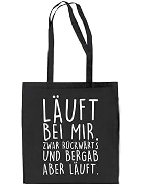 Läuft bei mir Jutebeutel Black